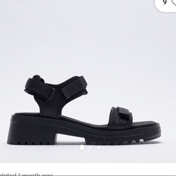 Zara low heel lug sole sandal